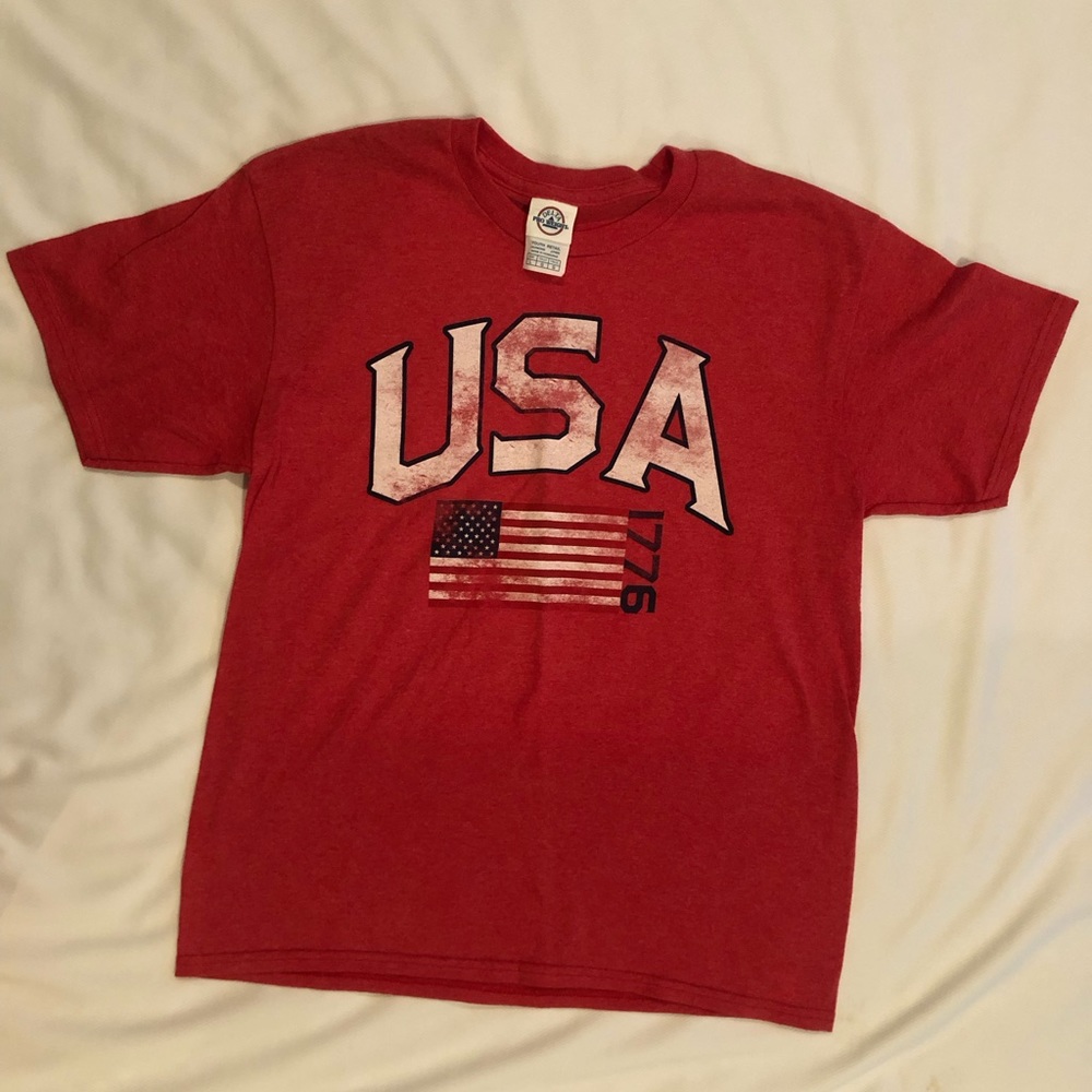 Boys Red USA T shirt, Youth Large, NWOT